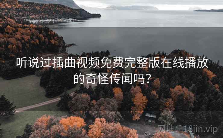 听说过插曲视频免费完整版在线播放的奇怪传闻吗？